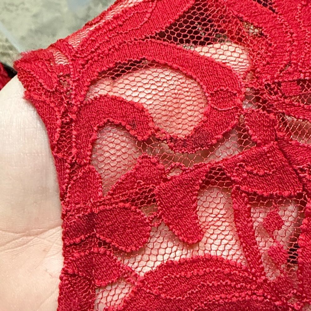 Torrid Red Lace Top - Picture 7 of 7